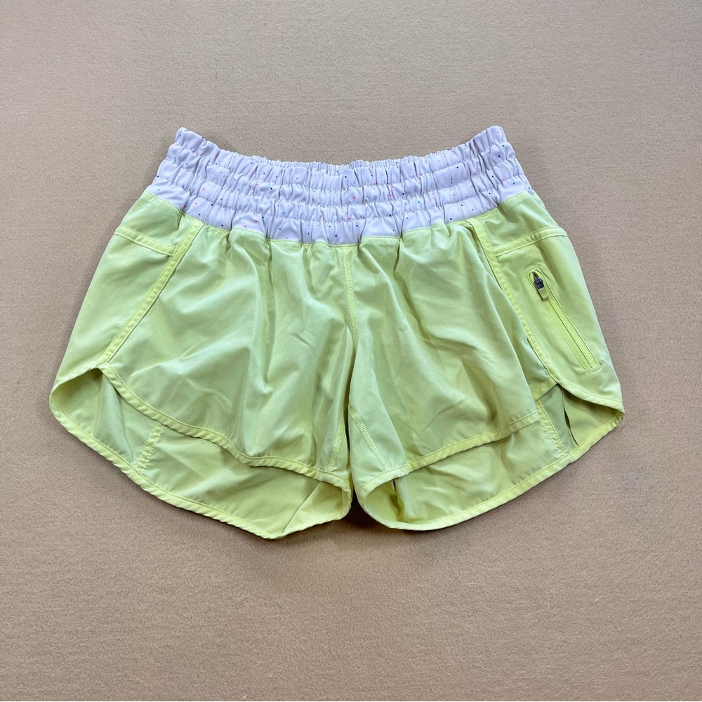 Lululemon Yellow Running Tracker Shorts